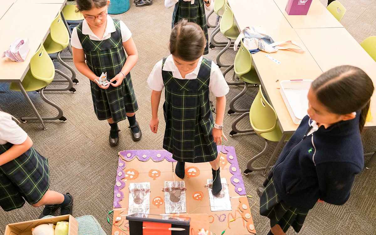 Crofton House School students collaborating on a project, from the official school website.